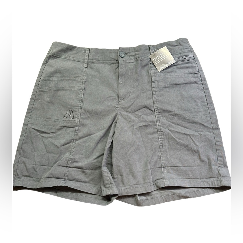 EDDIE BAUER womens REGULAR size 12 Guides Day off utility shorts in STORM NWT